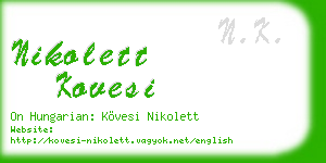 nikolett kovesi business card